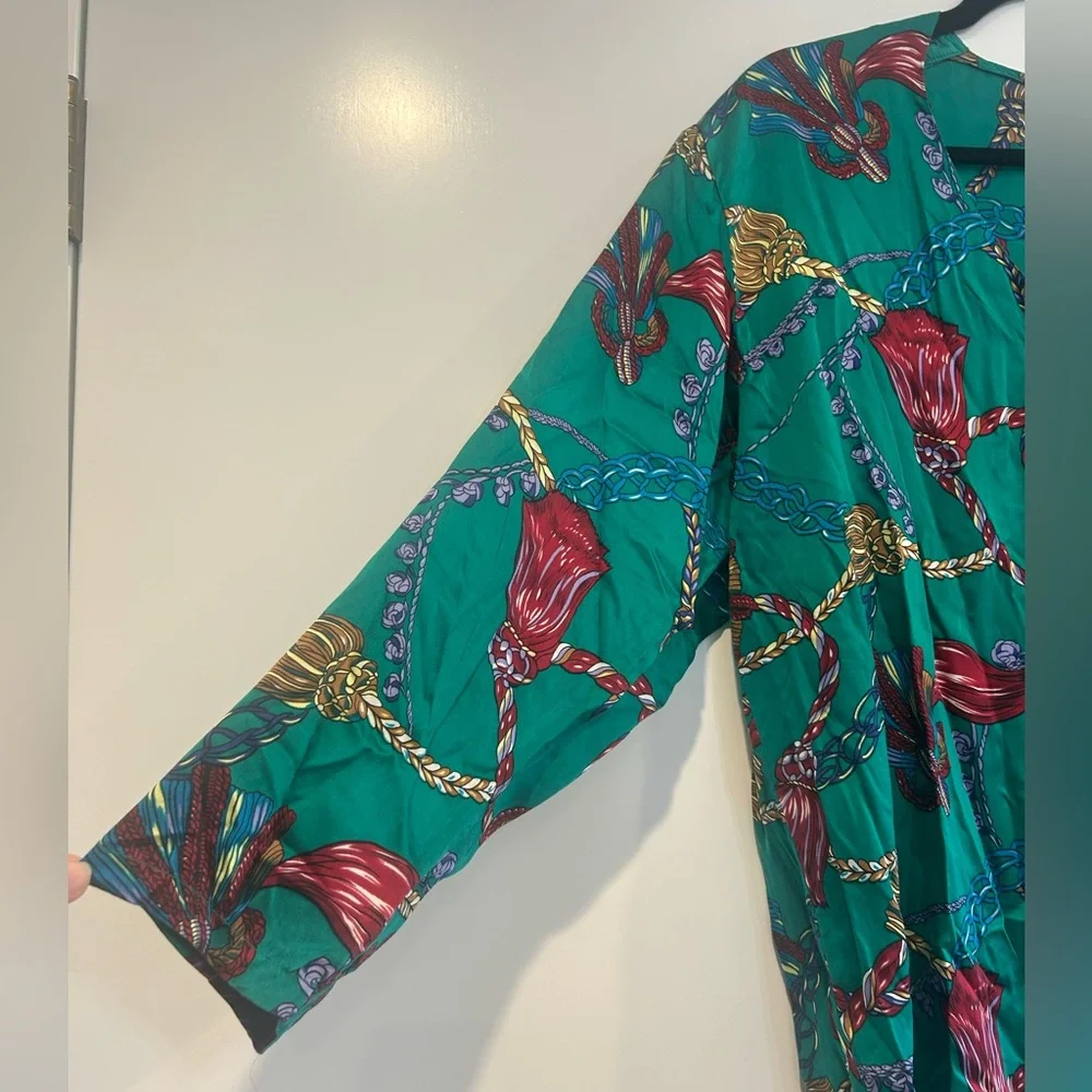 Victoria's Secret Gold Label Silk Pajama Top Vintage 90s Size M/L Old Money